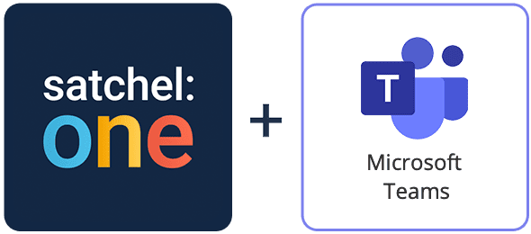 Satchel one and Microsoft Teams logos 